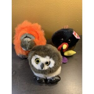 Puffkins Lot of 3 Omar Olley Strut Stuffed Animals Plush *New*